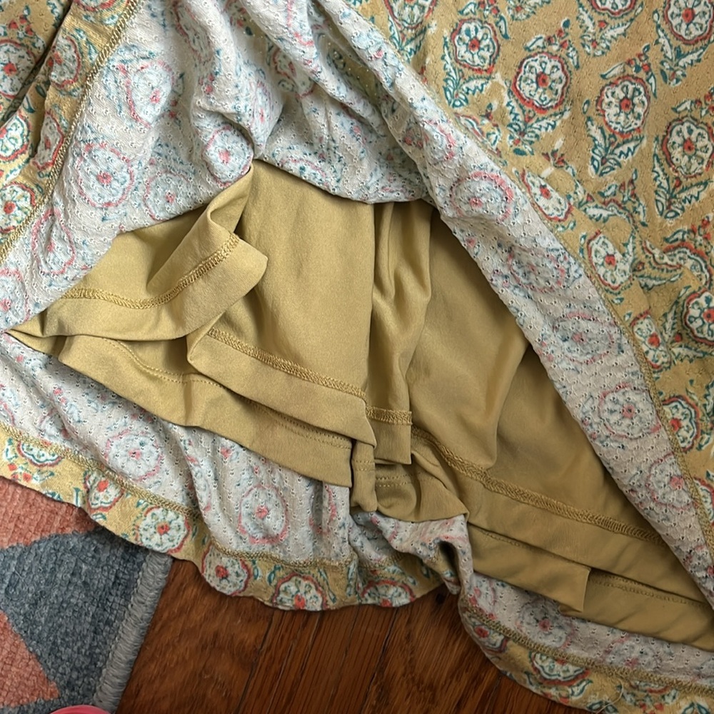 Free People Yellow and Pink Mini Dress - Picture 6 of 11